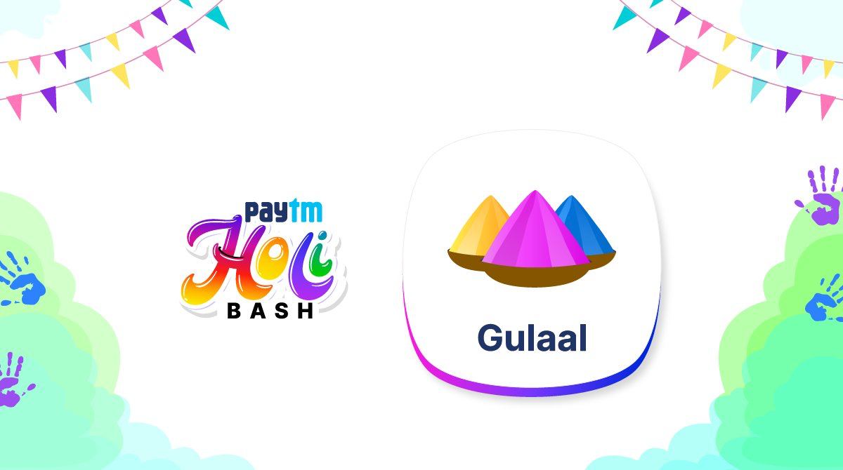 PayTM Holi Bash 2021 "Gulaal" Cards FREE