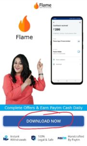 Flame App Refer Earn Free PayTM Cash