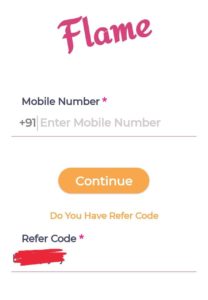 Flame App Refer Earn Free PayTM Cash