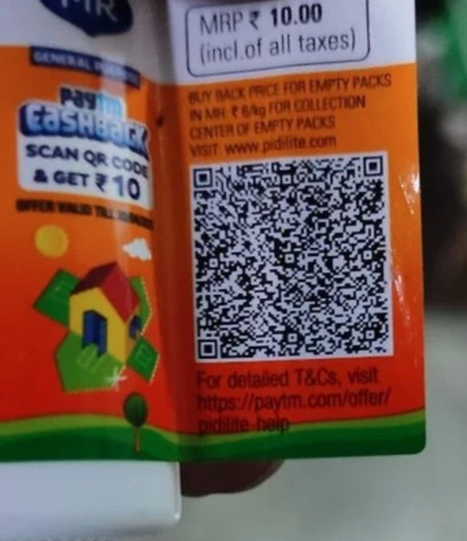 PayTM Fevicol QR Code Offer