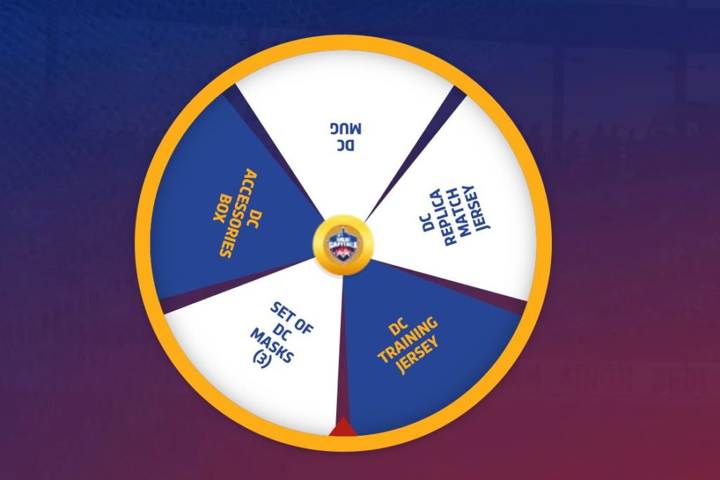 Spin & Win Delhi Capitals Match Jersey , DC Mug , DC Merchandise