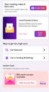 Roposo App Referral Code