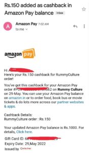 Amazon Pay Rummy Culture Offer