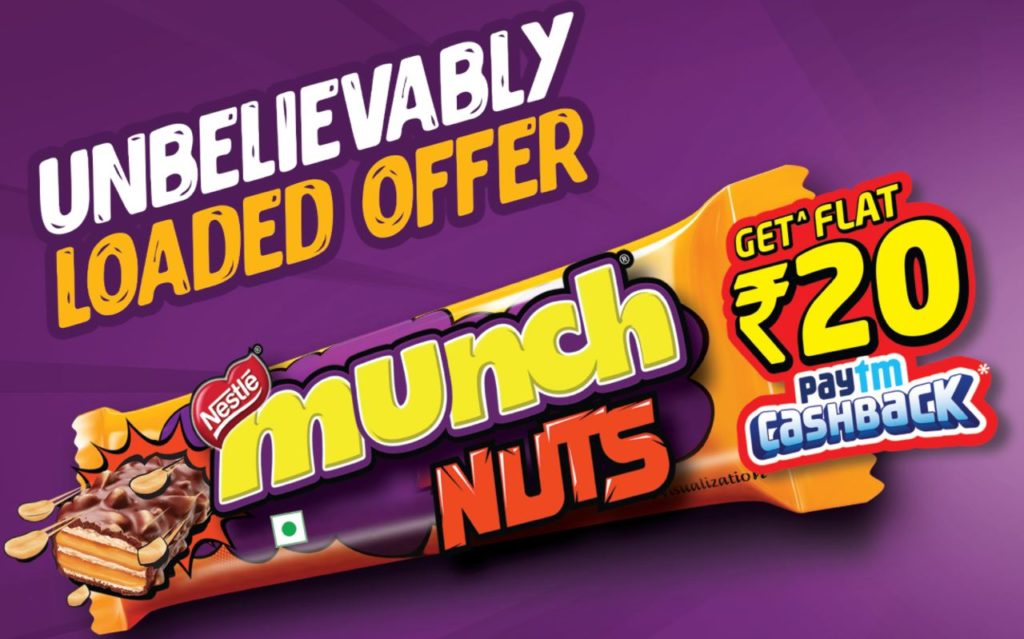 PayTM Munch Offer , Redeem Page