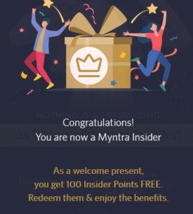 Redeem Myntra Insider Points