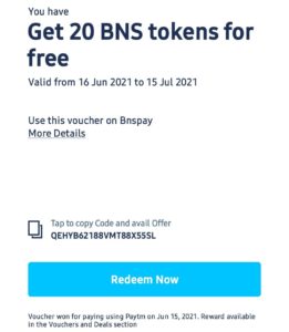 PayTM BnsPay Send Money Offer