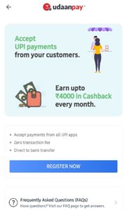 Tap on Menu and Tap on Udaan Pay Option.