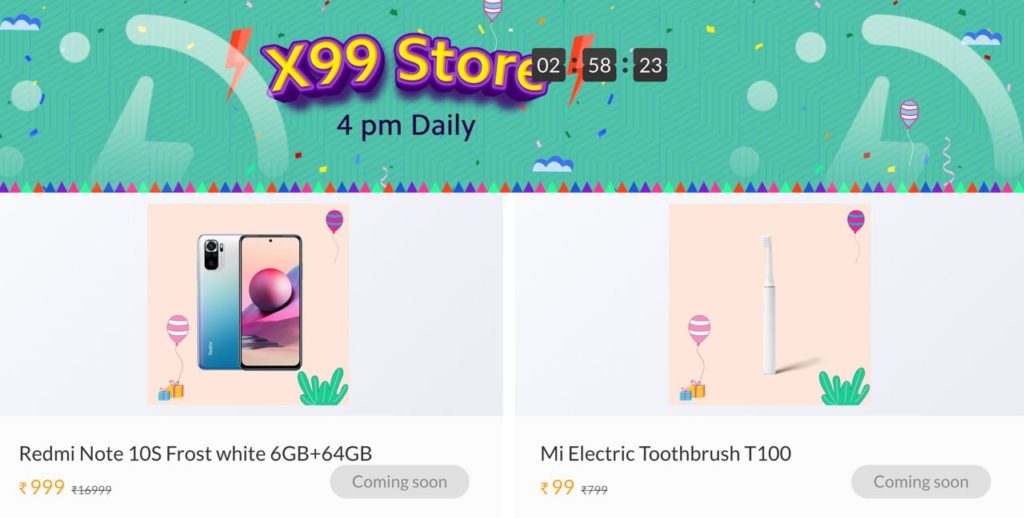 Mi Anniversary Sale - Redmi Note 10s In Just ₹999 | Mi Electric Toothbrush @ ₹99