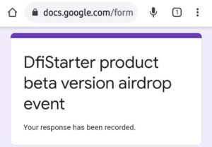 DfiStarter First Event Airdrop