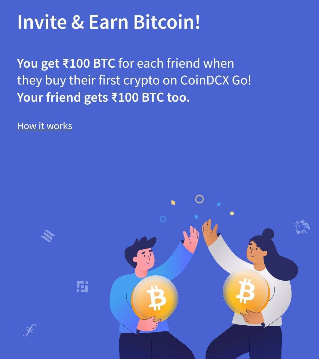 CoinDCX Go Free Bitcoin Offer Loot - ₹200 Bitcoins For ...