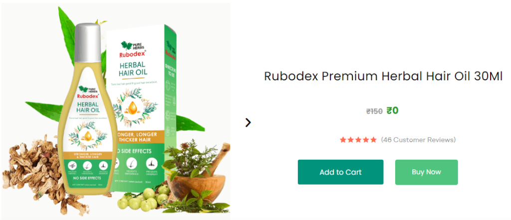 Free Sample Rubodex Premium Herbal Hair Oil