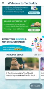 TaxBuddy App Refer Earn