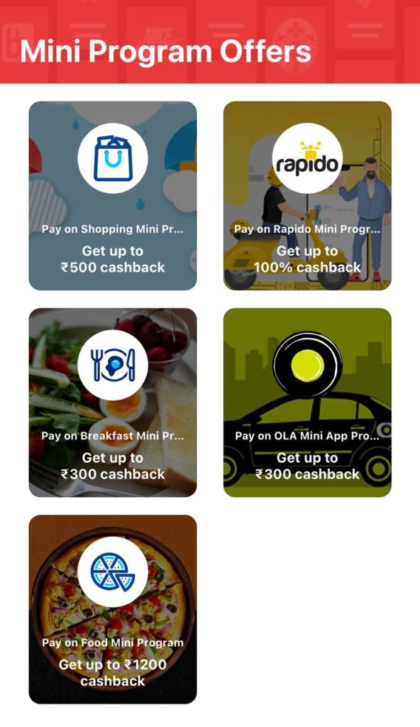 PayTM Mini Apps Offer