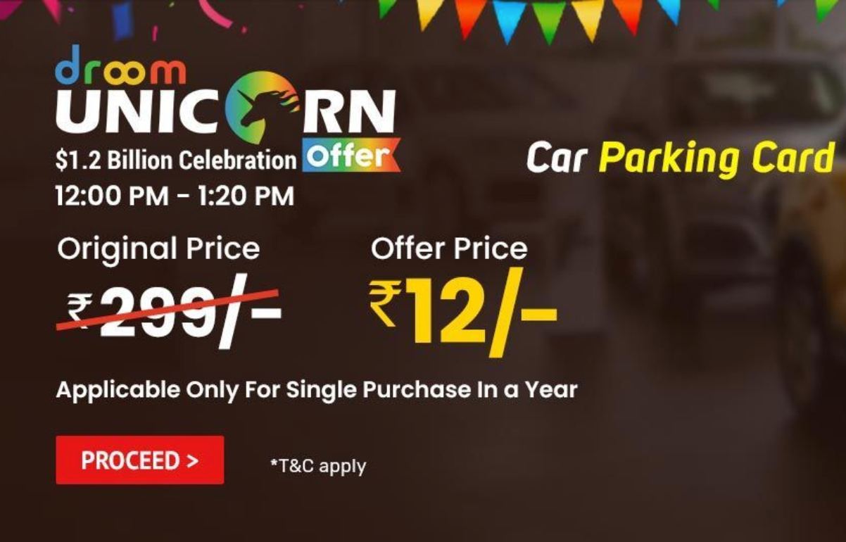 Droom Car Parking Card Sale