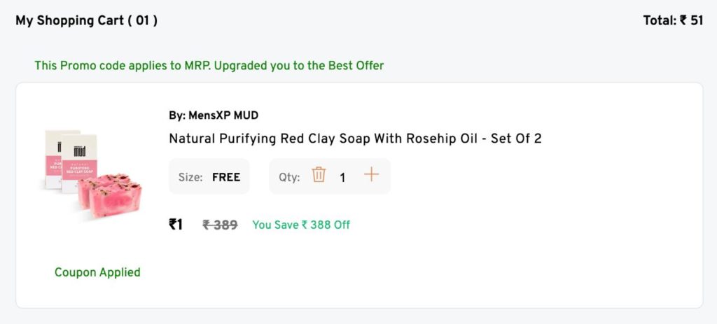 [बड़ा लूट] MENSXP Mud Clay Soap Pack Of 2 @ Just ₹1 Only | Loot Deal