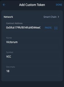 Victorum Airdrop VCC Tokens