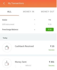 Freecharge UPI Cashback Offer