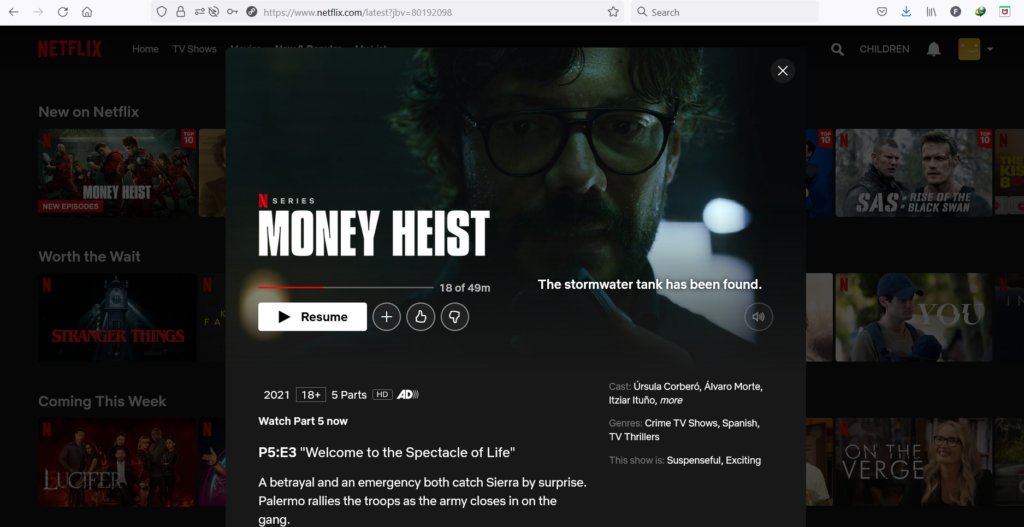 Watch Money Heist Season 5 Online Free