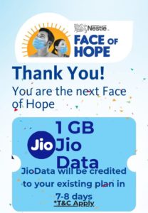 MyJio Nestle Face Of Hope