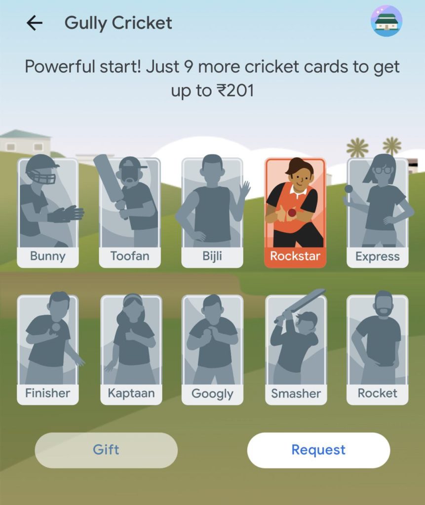 GooglePay Gully Cricket Game In Indi-Home