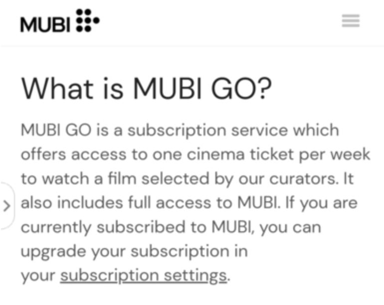 Trick to Get 1 year MUBI Subscription for FREE 