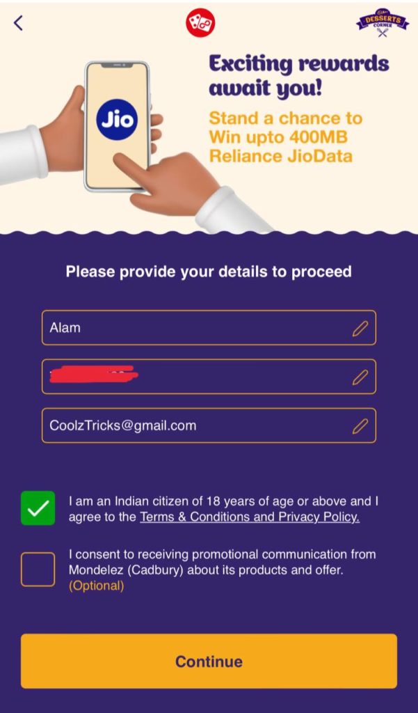 How To Get Free 400 MB Jio Data From Jio Desserts Corner