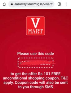 VMart 101 Free Shopping Offer