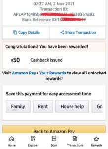 Amazon Diamond Cashback Offer