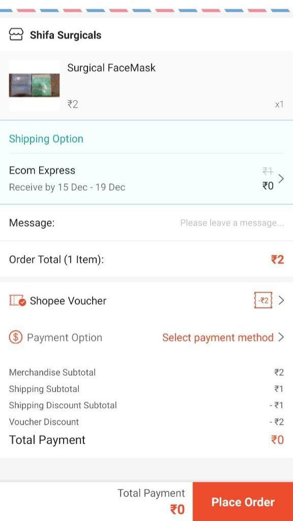 Shopee Loot - Buy Surgical Face mask for Free