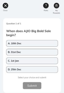 Ajio Big Bold Sale Offer