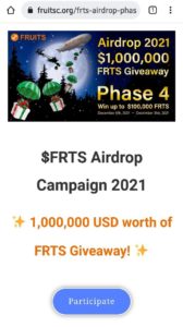 Fruits Airdrop FRTS Tokens