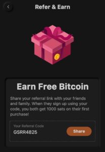 GoSats App Refer Earn Free Satoshi