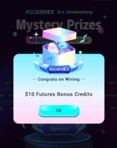 AscendEX Mystery Prize Box Celebration