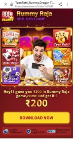 Rummy Raja Refer Earn Free PayTM Cash