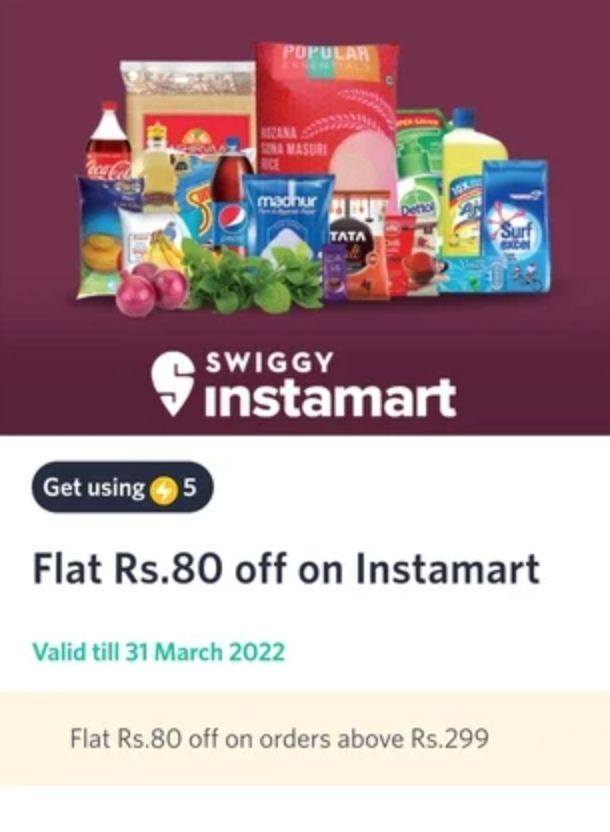 Swiggy Instamart offer