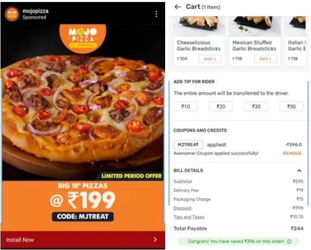 Mojo Pizza ₹99 Offer