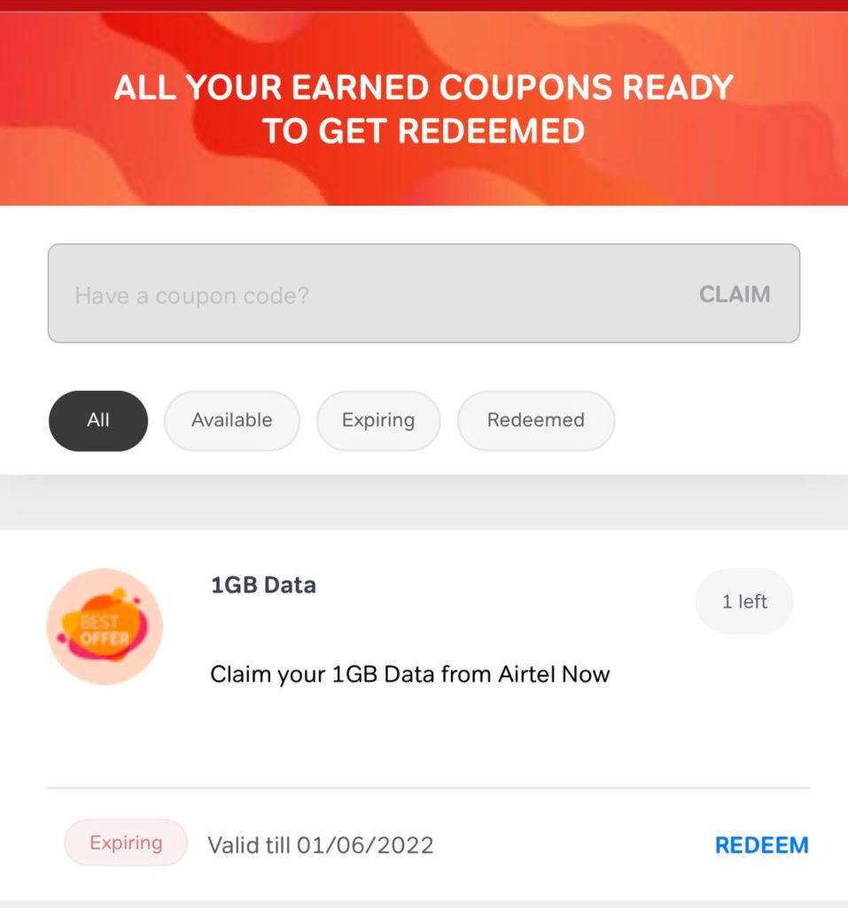 Airtel Thanks app Free Airtel Data