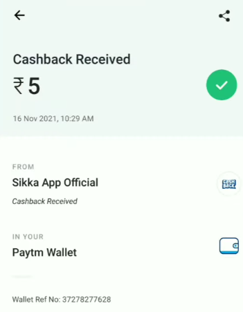 Sikka App Refer Earn Free PayTM Cash