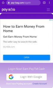 PayBag Free PayTM Cash