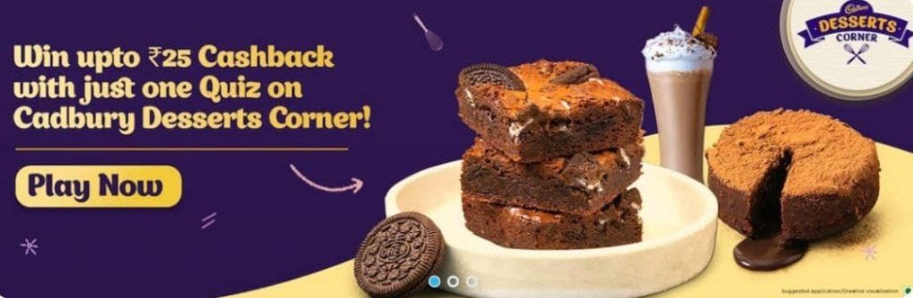 PayTM Cadbury Dessert Corner Quiz