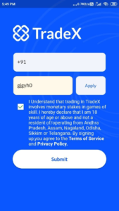 TradeX App Refer Earn Free Bank Cash
