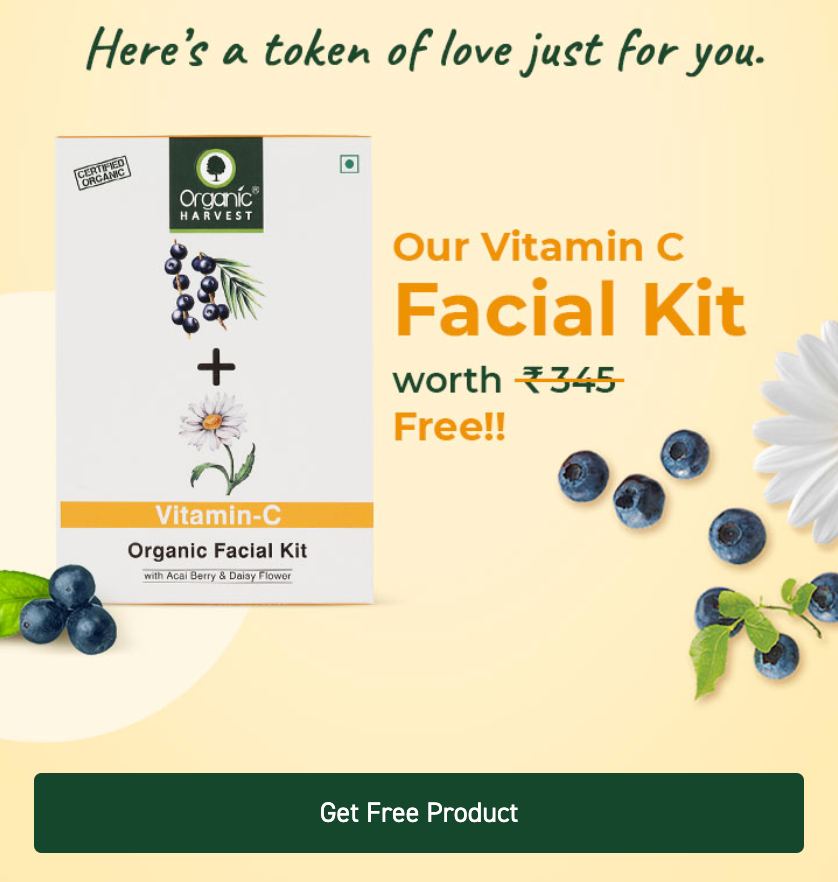 The Organic Harvest Home Facial Kit for FREE