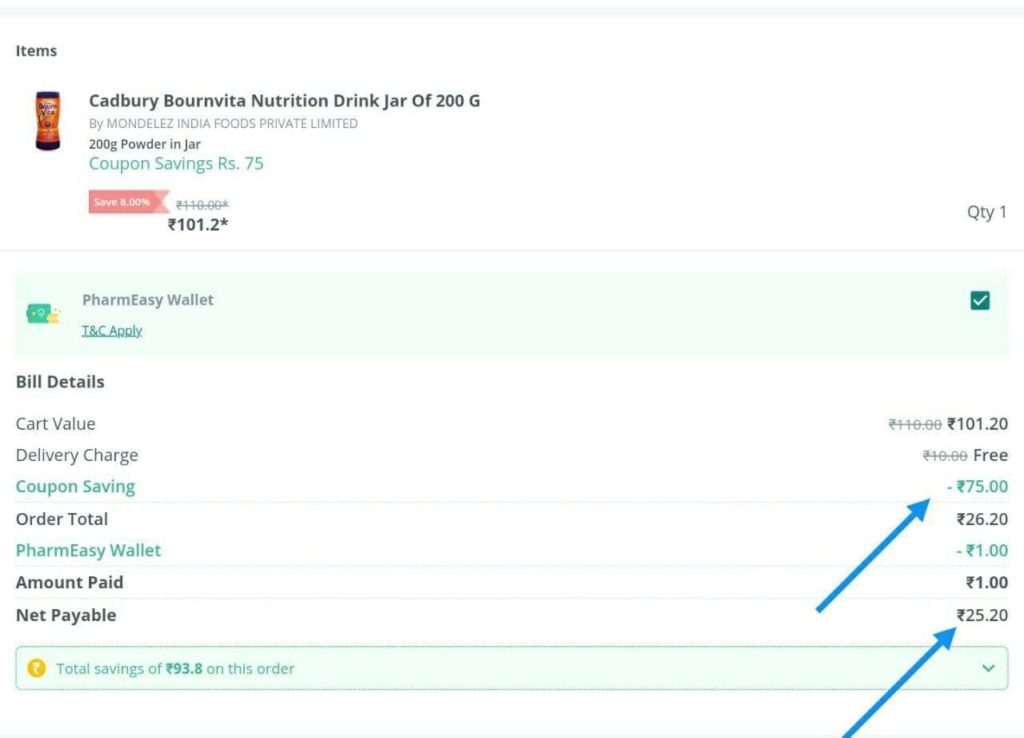 Pharmaeasy cashback Offer 