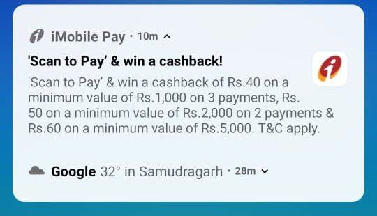 iMobile Pay Scan & Pay Offer