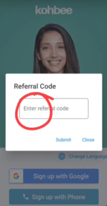 Kohbee App Refer Earn