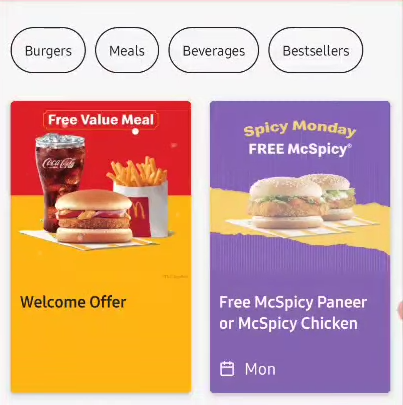 Get McDonalds Free Value Meal Pack