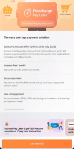 Open Freecharge Pay Later Account