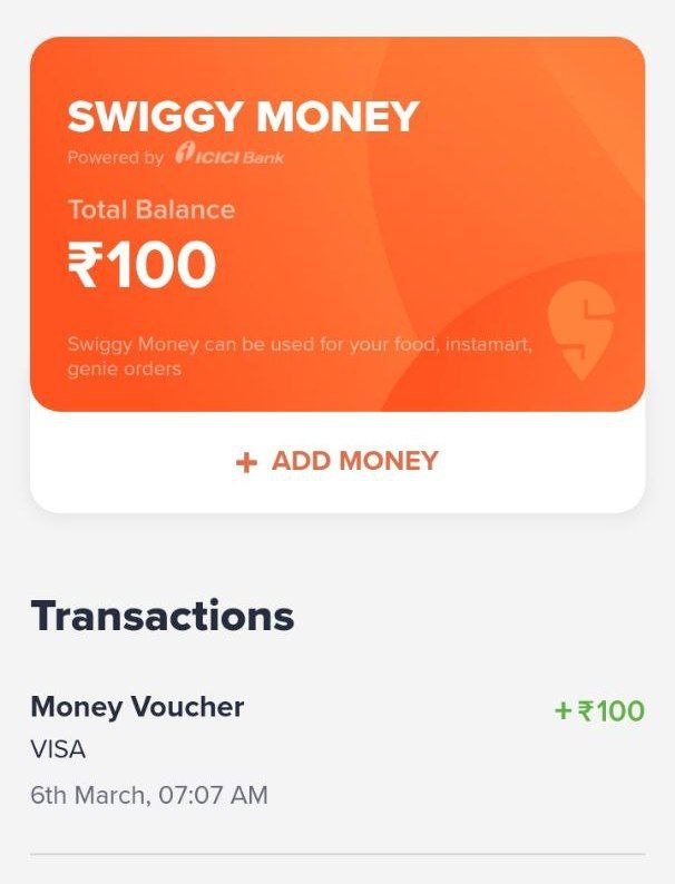 Visa Card Swiggy Offer – Claim ₹100 Free Swiggy Gift Vouchers