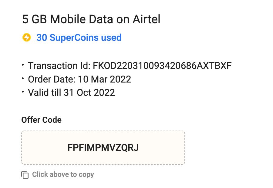 Free 2GB / 5GB Airtel Data With Flipkart Supercoins | Loot