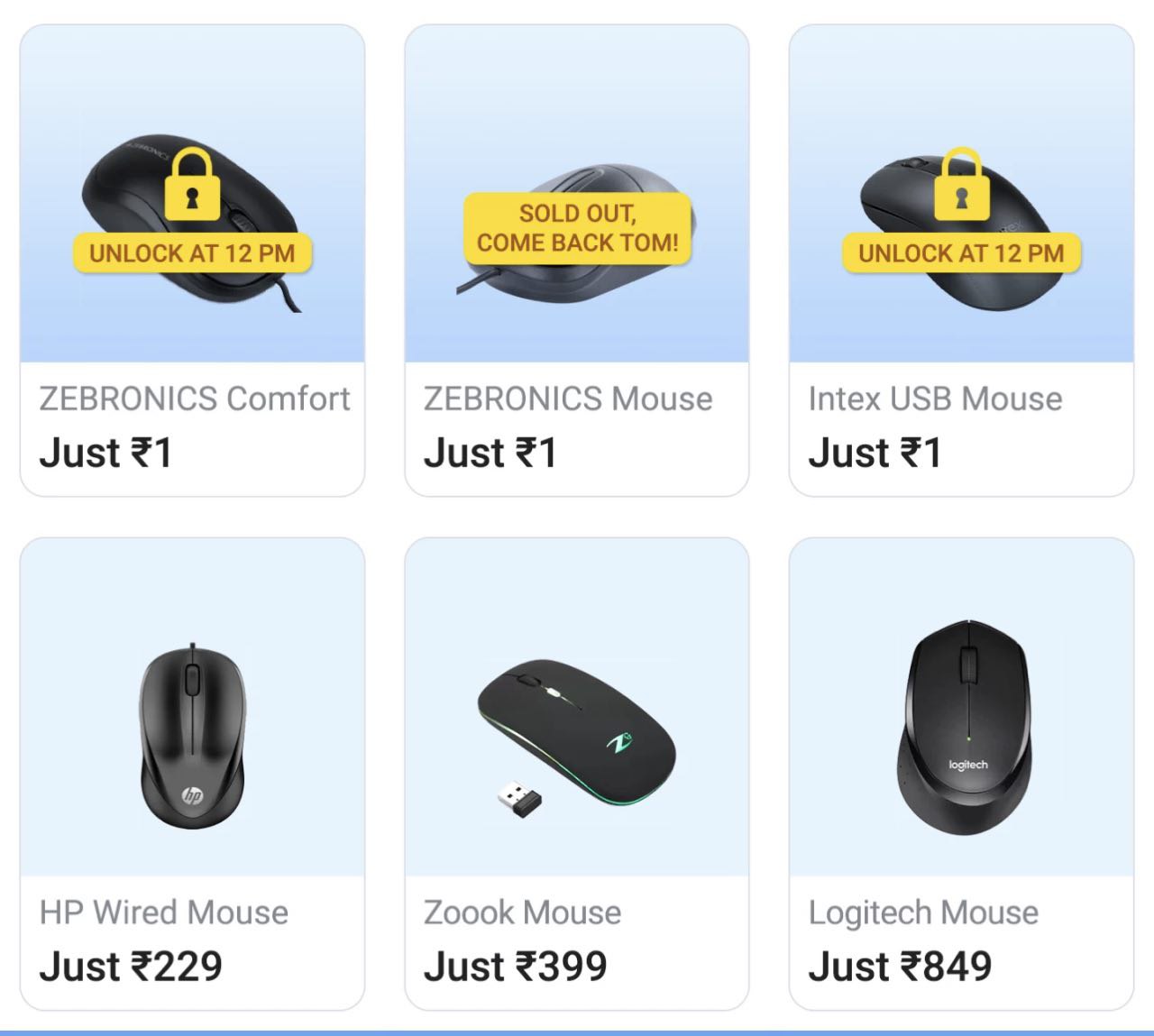 Flipkart ₹1 Loot - Get Zebronics & Intex Mouse @ Just ₹1 Only | Sale Today